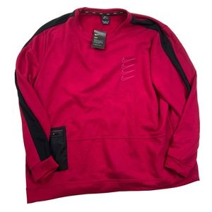 MENS NIKE DRY DRI FIT  SWEATER Fuschia Red 2XL  NWT  A070822 (damaged)